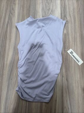 No Boundaries Lavender Sleeveless Ruched Tank Top